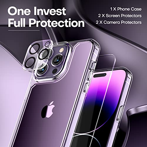 TAURI for iPhone 14 Pro Max Case, [5 in 1] 1X Clear Case [NotYellowing