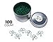 Butler in the Home Shamrock Clover Shaped Paper Clips Great for Paper Clip Collectors or Office Gift - Comes in Round Tin with Lid and Gift Box (100 Count Green)