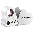 JARLINK 30X 60X Illuminated Jewelers Loupe Magnifier, Foldable Jewelry Magnifier with Bright LED Light for Gems, Jewelry, Coins, Stamps, etc