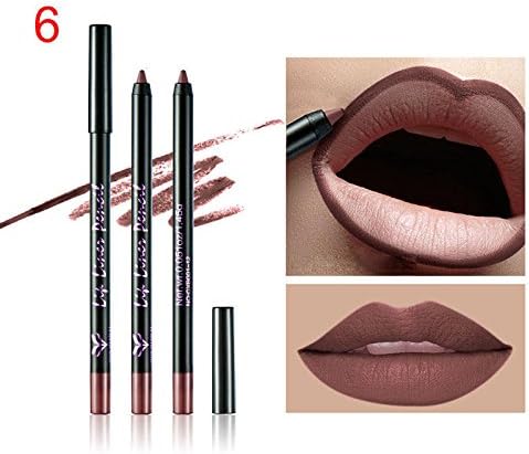 Durable Matte Rounded Plastic Lip Line Waterproof Do Not Stick Cup Do Not Fade Lips Cosmetics 6 Colors