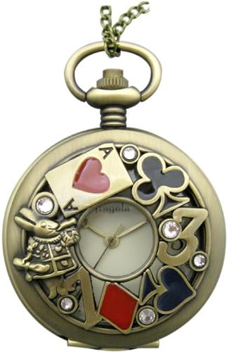 Amazon Ea Agd ペンダントタイプ 懐中時計 アリス アンティークゴールド 懐中時計 腕時計 通販