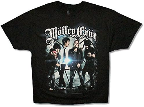 Adult Motley Crue 'Group Photo '12' Tour Black Tee Shirt (3XL)