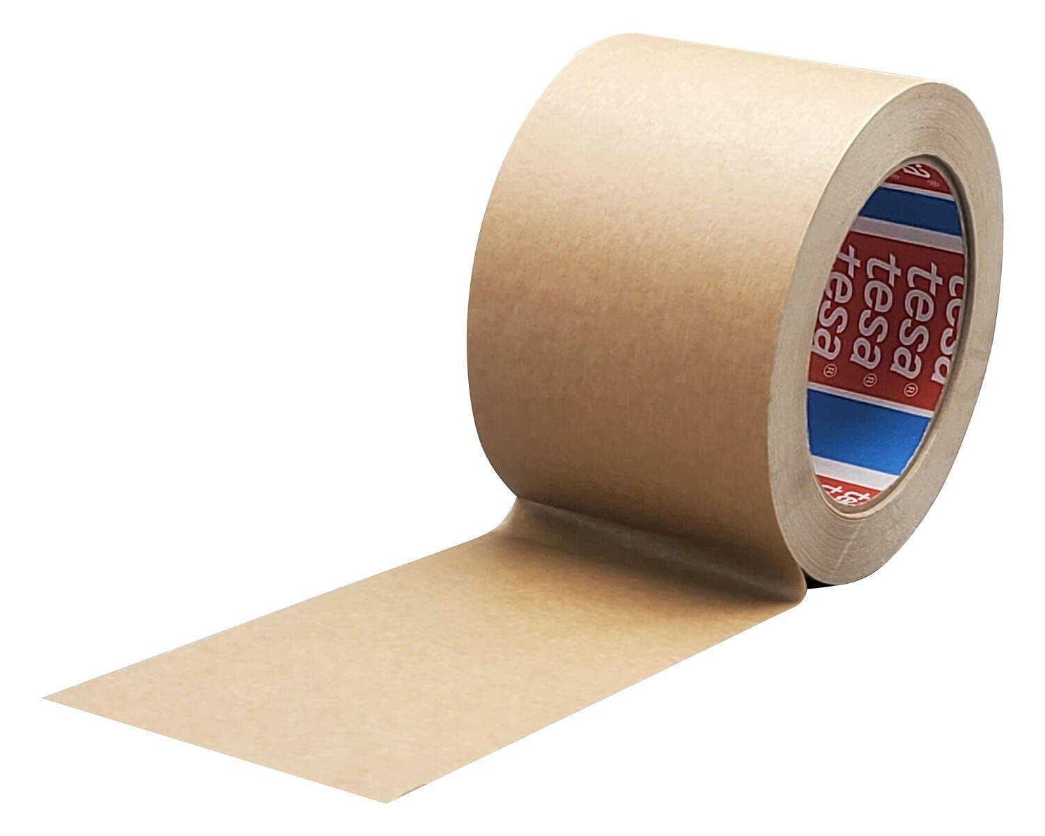 tesa 4713, paper tape, paper packing tape, packaging tape, 50 mm x 50 m (75 mm brown, 1 roll)