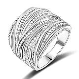 Mytys 2 Tone Intertwined Crossover Statement Ring