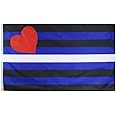 Flaglink Leather Pride Flag 3x5 Fts - LGBTQIA Asexuality Gender Rainbow Banner