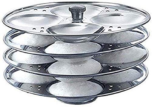 Premier Brand Stainless Steel Idli's Stand Four Plates 16 Idli (4 Layers) ; 4 Plates