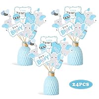 Faisichocalato Blue Elephant Centerpiece Sticks DIY Baby Boy It