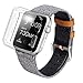 SKYLET Leather Bands Compatible with Apple Watch Band 49mm 45mm 44mm 42mm 41mm 38mm 40mm Men for iWatch Ultra SE Series 8 7 6 5 4 3 2 1, Classic Canvas Fabric Leather Straps for Women with Metal Clasp