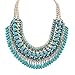 Eyourlife Hot Fashion Retro Jewelry Pendant Knit Chain Choker Chunky Statement Bib Necklace Blue