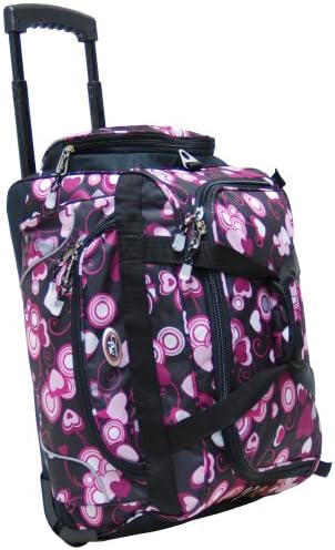 CALPAK Champ Pink Love 21-inch Carry On Rolling Upright Duffel Bag