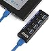 ONCHOICE 4 Ports USB 3.0 Hub Network with On/Off Switch High Super Speed Adapter with Cable and Power Plug for Laptop PC