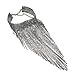 Qiaose Stunning Rhinestone Choker Necklace Women Statement Necklace Long Chain Necklace (Silver)