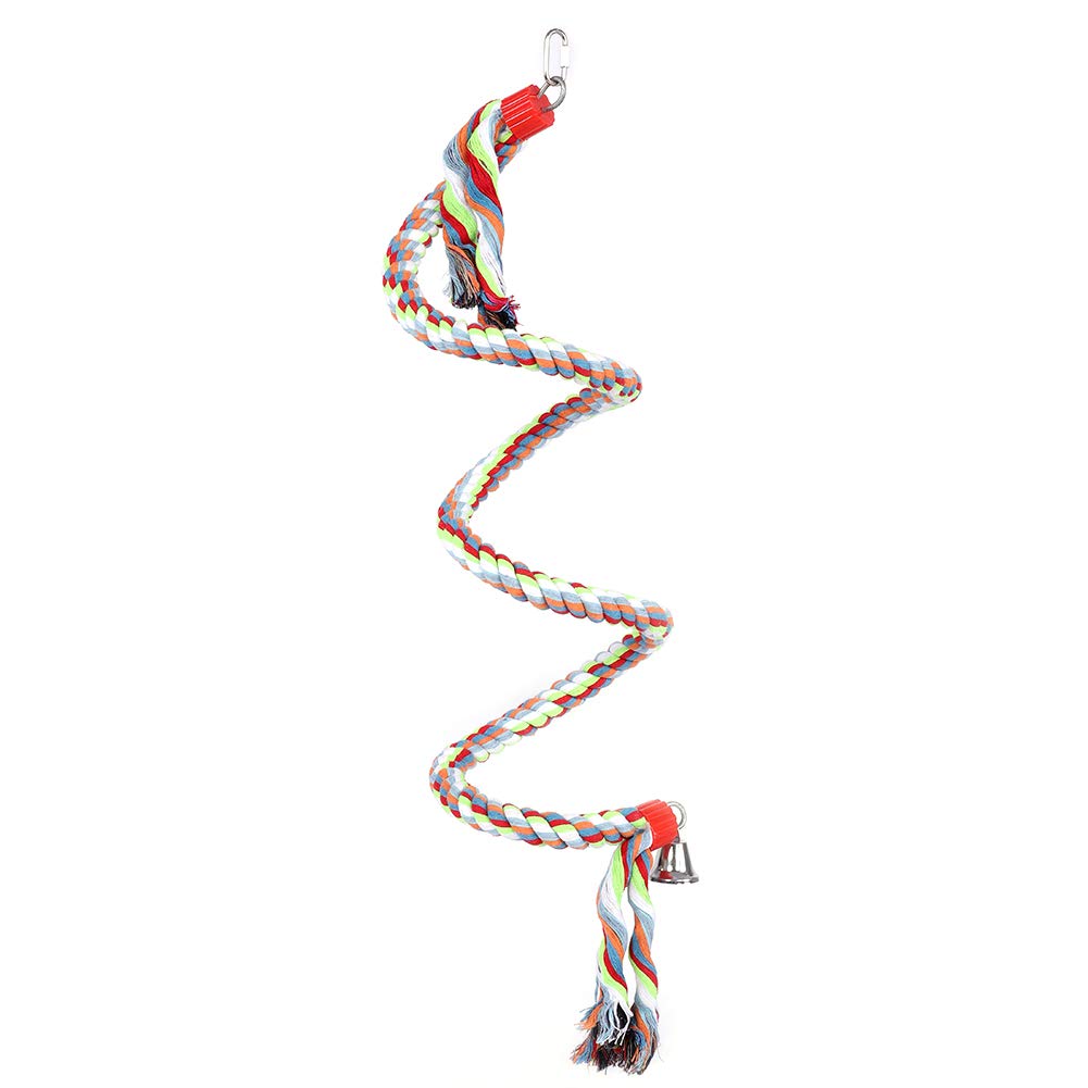 Parrot Climbing Rope Bird Swing Standing Toys Birds Supplies for Large Medium Small Parrots 1.6 Meter
