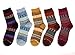 Color City Womens 5 Pairs Colorful Thick Knitting Cotton Crew Socks - Warm Wool Winter Socks,Free Size,Style B