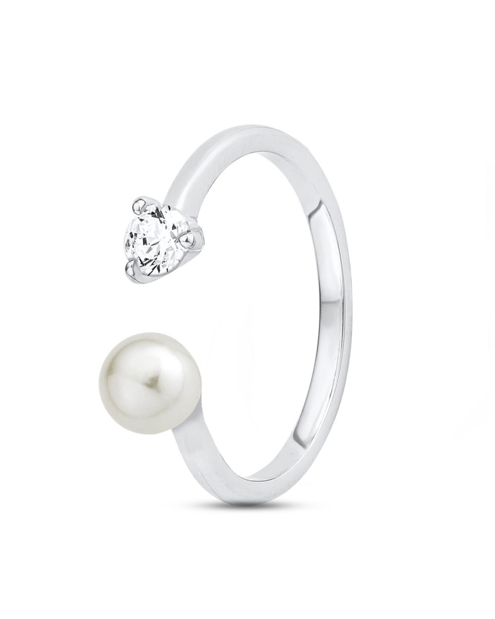 s.Oliver Women 925 Silver White Zircon FINERING