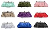 Pulama 1920s Crossbody Bag for Women, Vintage Evening Clutch Purse Wallet (two chains, 9 colors)