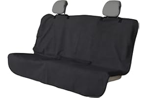LoyaGour Back Seat Cover for Car Trucks Van SUV Jeep,Waterproof Rear Bench Towel Seat Covers for Dogs and Kids,Automotive Backseat Protector (Black)