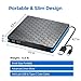External Optical Drive, CD Drive with USB 3.0 & Type-C for VCD/DVD/CD -ROM/ -R/ +R /-RW Burner/Reader/Writer, Compatible for Windows/Linux/MAC OS