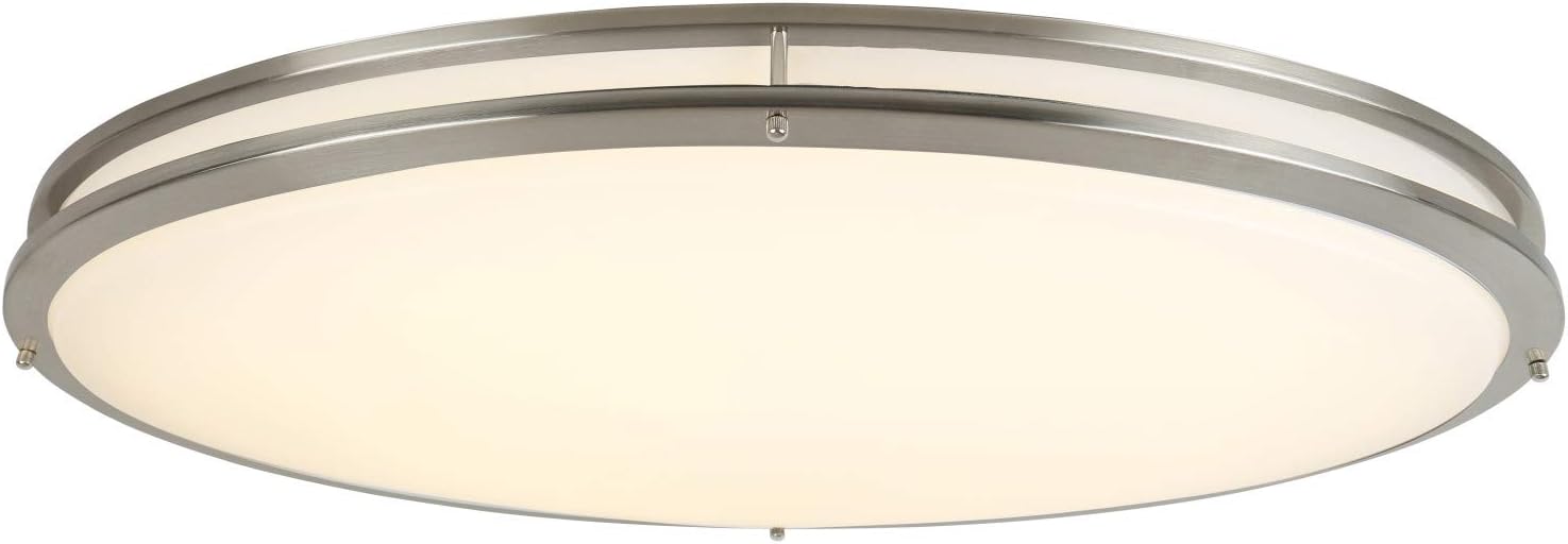 Design House 587261 Integrated LED Flush Mount Ceiling Light, Brushed Nickel, Oval - - 