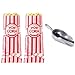 Popcorn Bags by Carnival King (200 pieces) with Poppi's Popcorn Scooper, 2 oz bags, Red & White