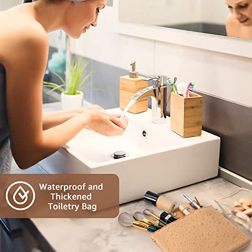 JANSAMN Makeup Travel Bag Cosmetic Bag, Toiletry Bags for Traveling, Silicone Waterproof Makeup Brushes Bags for Women, Portable Clear Makeup Bags for Girls