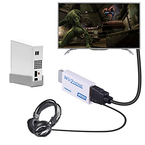 image for Tensun Wii to HDMI Converter, Wii2HDMI Adapter Output Video Audio with