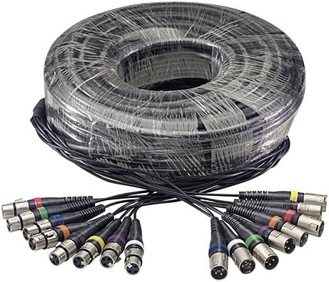 Stagg SML30/8XF8XM E 50 m Cable, Black
