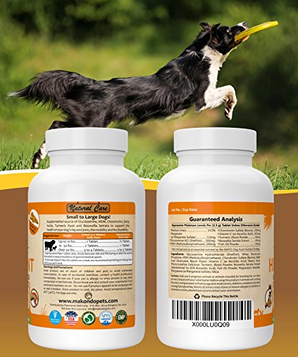 Makondo Pets Hip and Joint Supplement with Glucosamine for Dogs, Turmeric, Chondroitin, MSM, Vitamins, Fish Oil and Natural Boswellia - Get the Best Joint Supplement for Dogs - Thumbnail 6