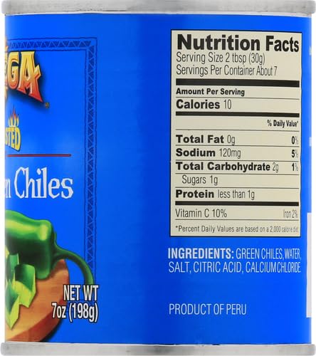 ORTEGA DICED GREEN CHILES, MILD, 7 OZ