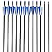 YONNEY Fiberglass Arrows 30-Inch Glass Fiber Arrows for Practice Hunting Outdoor (Pack of 12) for Traditional Recurve Bow ＆ Composite Bow Hunting Bow - Blue