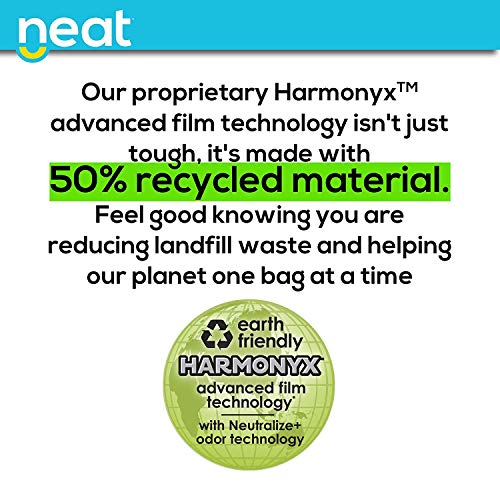 Neat 30 Gallon Drawstring Trash Bags - (MEGA 120 COUNT) - Triple Ply Fortified, Eco-Friendly 50% Recycled Material, Neutralize+ Odor Technology, Reversible Black and White Garbage Bags