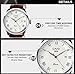 CIVO Men's Luxury Date Calendar Wrist Watches Men Casual Business Dress Waterproof Watch Simple Design Fashion Classic Analogue Quartz Watches for Men (Brown & White)