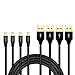 Phone Charger Cable 4PACK 6FT Phone Cable Nylon Braided Charging Connector to Data Syncing Cord and Fast Charging Cable for iPhone X/8/8plus/7/7plus/6plus/6s/6s+/5/5s/SE, iPad (Black) by Tinggaoli