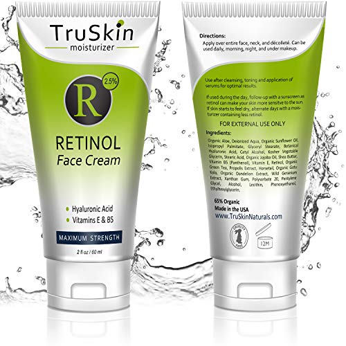 TruSkin RETINOL Cream MOISTURIZER for Face and Eye Area Best Wrinkles