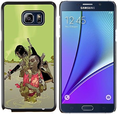 For Samsung Note 5 N9200 N920 - GREEN ABSTRACT MACHINE GUN WAR /Design Hard Plastic Protective Case Slim Fit Cover/ - Super Marley Shop -
