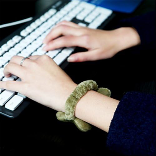 Keyboard Mouse Hands Pad with Wrist Support/Rest for Female Woman Girl Office Computer Laptop Mac-Durable Comfortable Lightweight Computer Cute Soft Mat with Wrist Support (Dark Green)