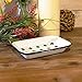 VIPSSCI Vintage Inspired White Metal Enamel Soap Dish with Removable Tray