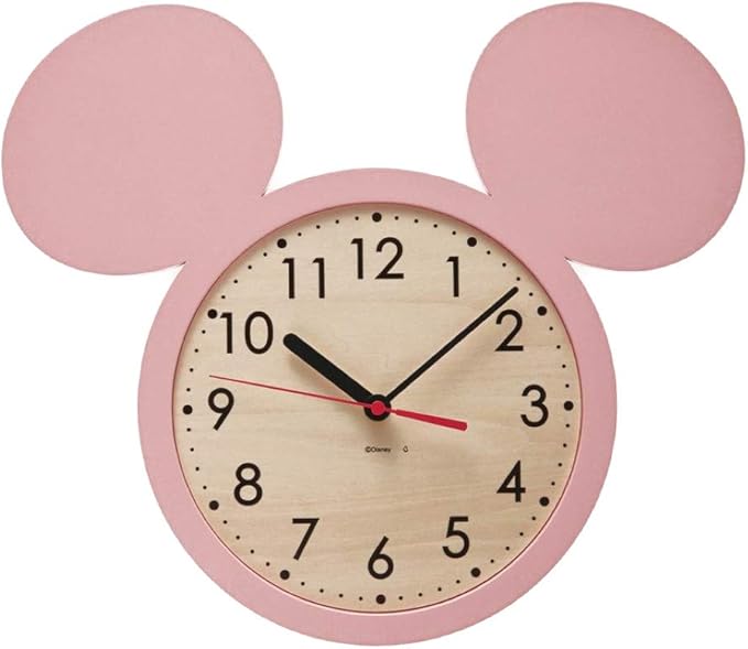 Amazon Co Jp ベルメゾン ディズニー 時計 壁掛け 置き 掛け時計 カラー ピンク ホーム キッチン