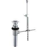 ZM Bathroom Sink Drain Assembly, Brass Pop Up Drain with Overflow &amp; Lift Rod