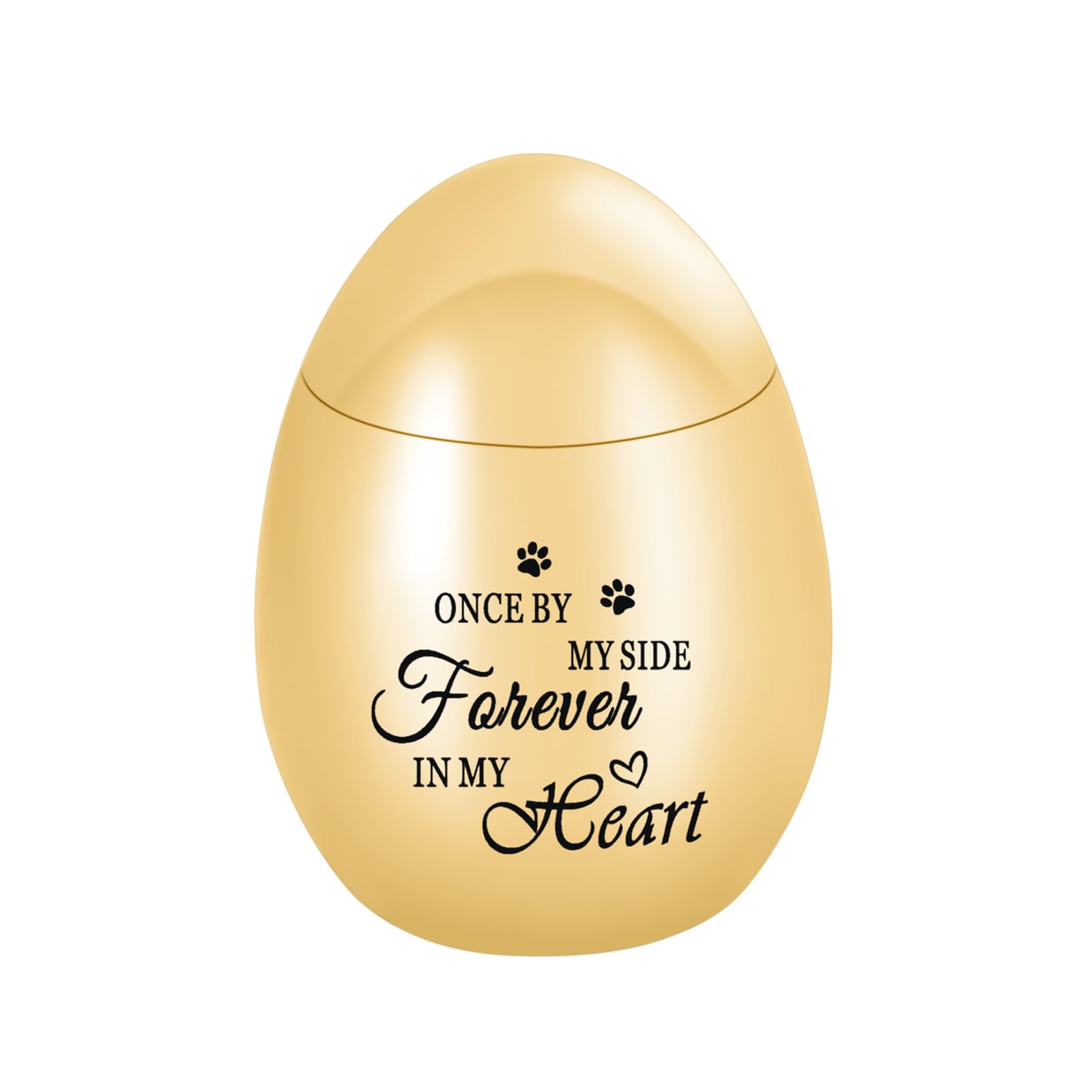 QGJNSGC Small Keepsake Urns for Ashes Mini Cremation Urns for Ashes Stainless Steel Memorial Ashes Holder Egg Shape Ashes Urn Forever in My Heart