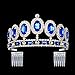 DcZeRong Princess Tiara Queen Crown Silver Birthday Prom Pageant Women Rhinestone Crystal Crowns