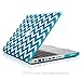 TOP CASE Chevron Series Aqua Blue Rubberized Hard Case Cover Compatible Old Generation MacBook Pro 13-Inch (13
