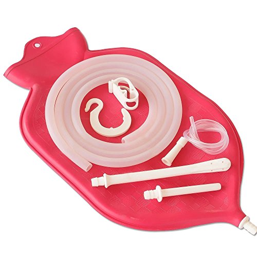 The Right Enema Bag- Open fountain top for easy cleaning & Hygiene (2 quart) - no leaky adapters OR bottle converters... image