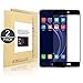 Huawei Honor 8,[2 Pack] Linboll Tempered Glass Full Coverage HD Ultra Clear Film Edge to Edge Protection Shield Screen Protector for Huawei Honor 8 [0.25 mm ][Anti-Scratch] [no Bubbles] Black