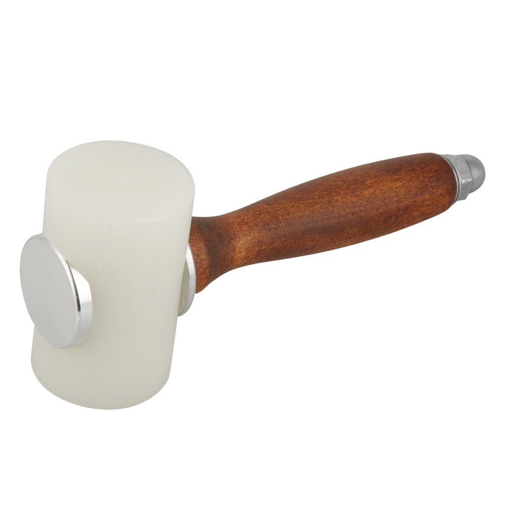 Leather Carving Hammer, T Shape DIY Leathercraft Mallet with Wood Handle for Handmade Leather Work