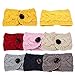 Tonsee Women's Korean Style Headwear Head Wraps Crochet Twist Flower Elastic Headbands (Black)