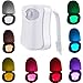 MAIKEHIGH Motion Detection Sensor Automatic Toliet LED Nightlight, Toilet Night Light Bowl Lid Bathroom Seat Hanging Battery- Operated Nightlight Lamp 8 Colors Changing.(2 Pack)