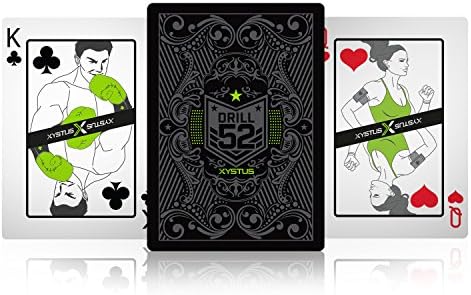Drill52 Xystus Exercise Playing Cards - Customizable Fitness Deck for Unlimited Guided Workouts at Home, The Gym, & On-The-Go - Full 30-Minute Cardio & Strength Training Workout for The Whole Body