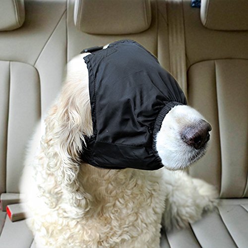 okdeals Dog muzzle,Calming Dog Eye Mask,Multifunctional Pet Anxiety Collar Mask for Medical,Cosmetology,Carsickness,Anxious Medium - Thumbnail 6