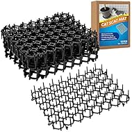 Ley's 12 Pack Cat Deterrent Mat, 6 x 8 in Scat Mat with Spikes, Keep Cats Away from Plants, Indoor Furniture & Outdoor Garden Fence – Pet Repellent Barrier